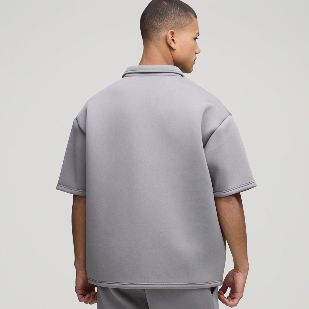Oversized Short Sleeve Bonded Scuba Polo - Image 2