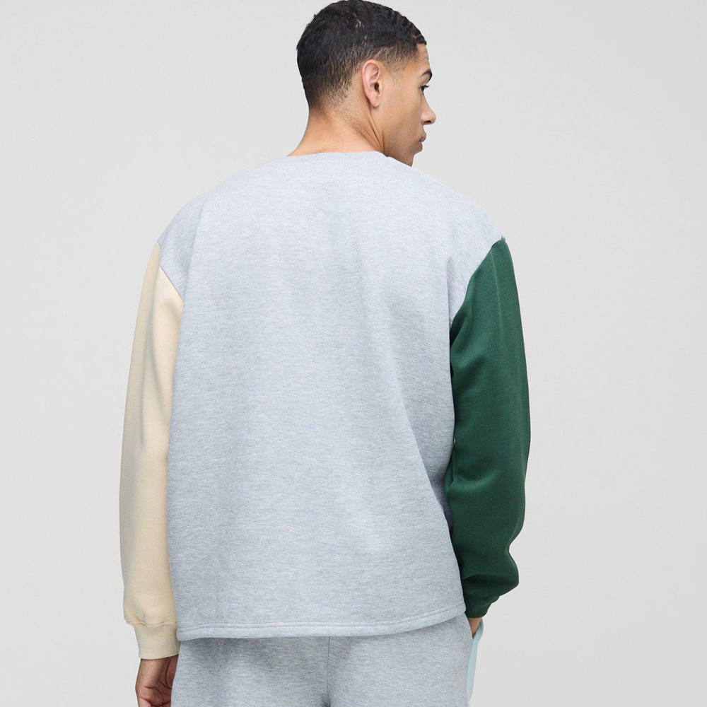 Oversized Man Colour Block Sweatshirt - Image 2