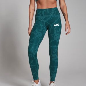 Abstract Leggings - Marine Blue