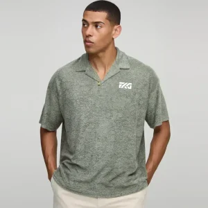 Oversized Textured Revere Polo